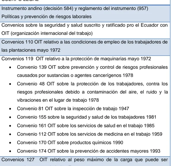 Cuadro 7 FUNDAMENTACIÓN LEGAL INTERNACIONAL  CUERPO LEGAL 