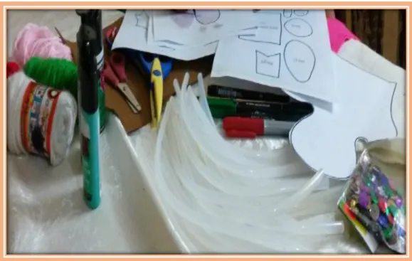 Illustration 8: Materials to make a puppet 