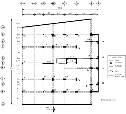 Fig 2.1. Planta del semisótano (Sot)  
