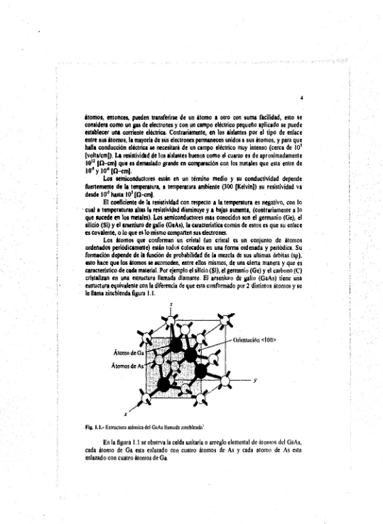 Fig. 1.1.- ESIrUCillill atómica del GaAs llamada zincblenda', 