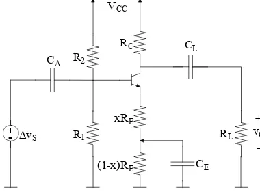 Figura 6. Circuito equivalente del amplificador en continua 