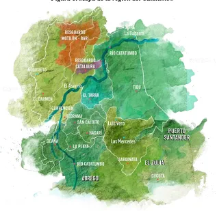 Figura 1. Mapa de la región del Catatumbo 