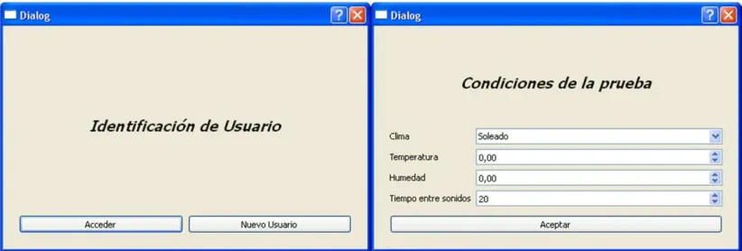 Figura 3. La interfaz gráfica del usuario para introducción de datos. 