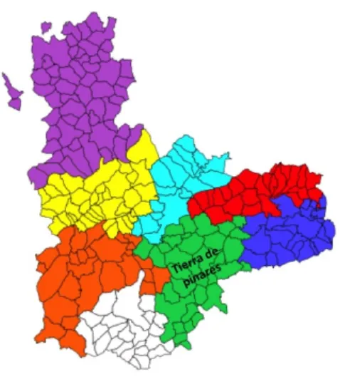 Figura 2: Mapa comarcal de Valladolid. 