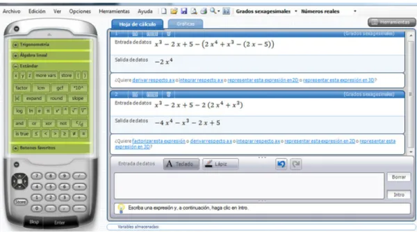 Figura 29 Ejercicio 1 en Matemática de Microsoft