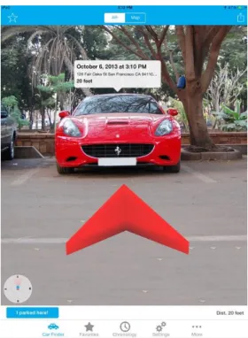 Figura 23. Visualización de la app: Augmented car finder 