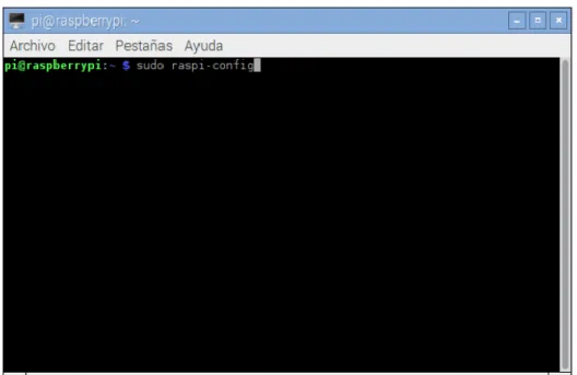 Ilustración 10. Acceso a la configuración desde terminal 