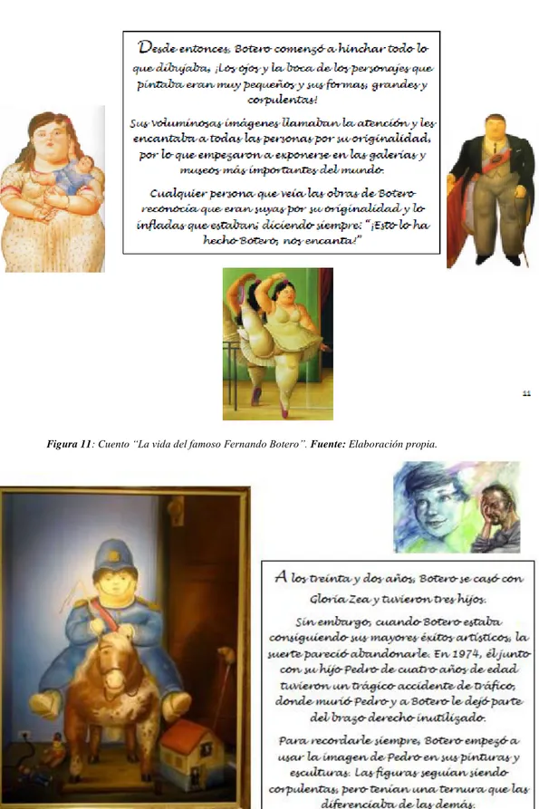 Figura 11: Cuento “La vida del famoso Fernando Botero”. Fuente: Elaboración propia. 