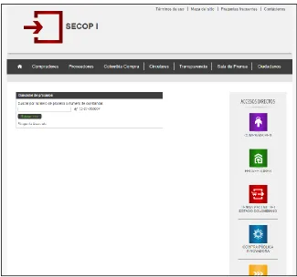 Figura 10. Plataforma SECOP I. https://www.contratos.gov.co/puc/buscador.html