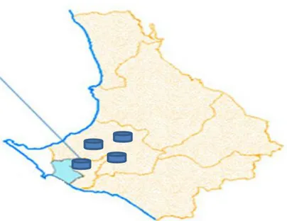Figura 2.25 La Planta AGUAPEN y sus Reservorios  Fuente: IGM/Municipio Santa Elena 