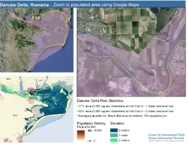 Figure 3. Sea level rise risk and impediments to Ramsar Site migration: Danube Delta, Romania 