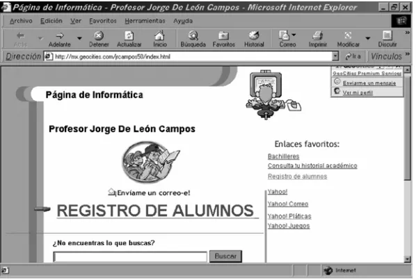 Figura 6. Ejemplo de un programa navegador. 