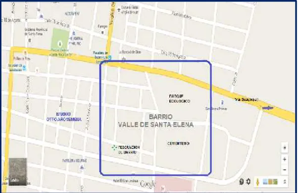Gráfico 5. Localización del Barrio “Valle de Santa Elena “- Cantón Santa Elena