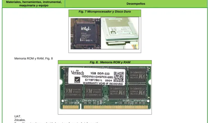 Fig. 7 Microprocesador y Disco Duro 
