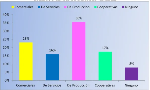 GRÁFICO 11: TIPOS DE ACTIVIDADES  