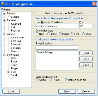 Figura de la aplicación PuTTY 