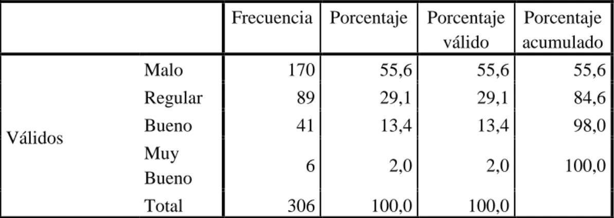 Tabla 5: Conocimientos directivos 