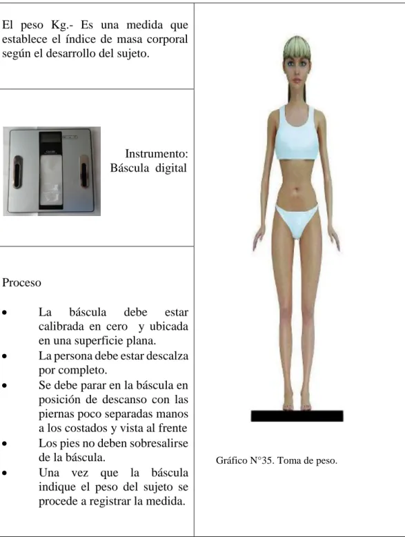 Gráfico N°35. Toma de peso.  