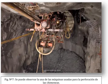 Fig. Nº7: Se puede observar la una de las máquinas usadas para la perforación de 