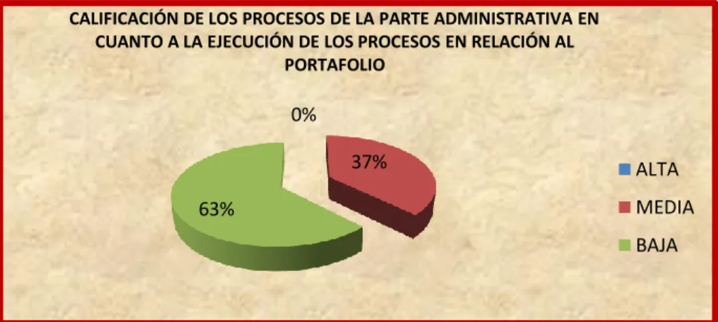 Gráfico 4.- Ejecución de los procesos del portafolio. 