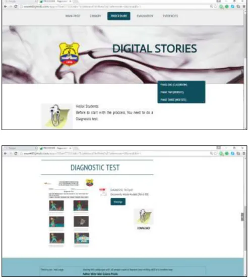 Illustration 9: PROCEDURE of the “DIGITAL STORIES” Web Site (2)  Author: Victor Adan Galarza Proaño 