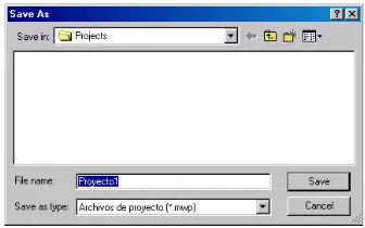 Figura 2-10Guardar el programa de ejemplo