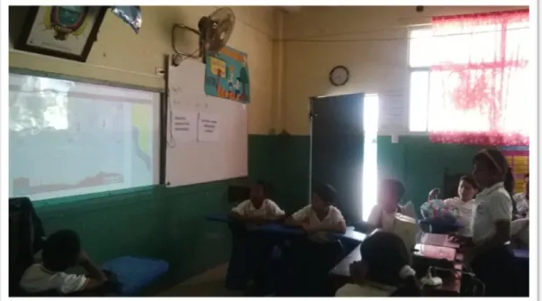 Figure 6 Students improving their knowledge of English verbs