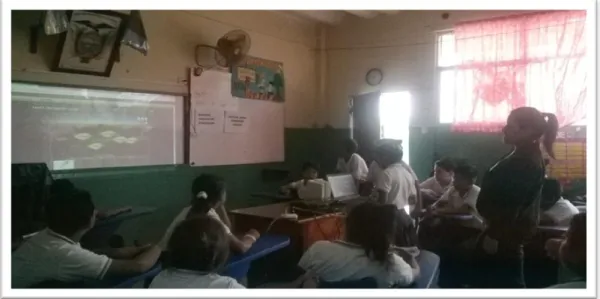 Figure 10 Students identifying basic vocabulary through “The Great Ant Escape” 