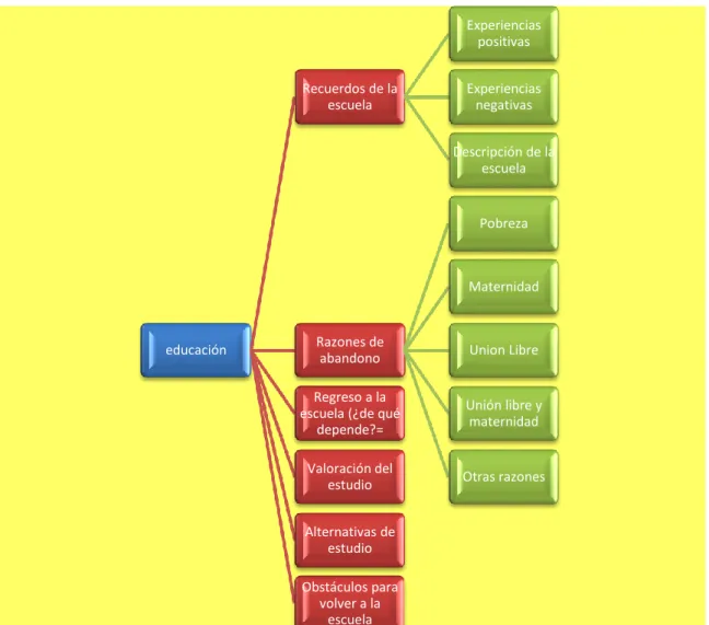 Figura 1. Árbol de codificación referido a la educación.  