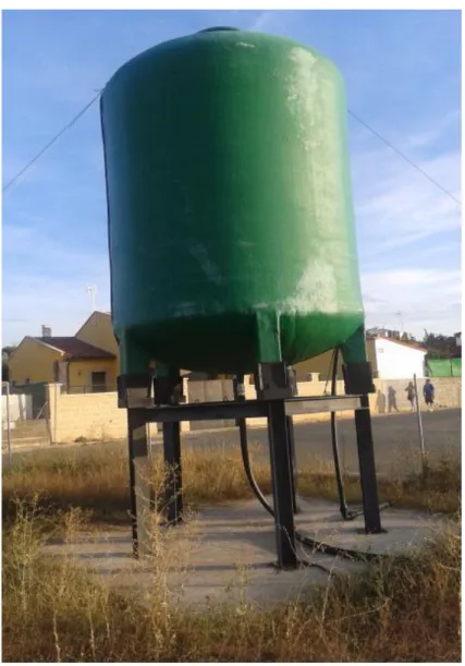 Figura  nº  6:  imagen  de  un  depósito  vertical  diseñado  para  el  almacenaje  de  agua  de  riego  de  características  similares  al  proyectado  en  el  presente  proyecto