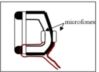 Figure 1 –  Schematic representation of the microphones position inside and outside the HPD