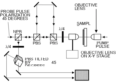 Fig. 1. Interferometric set-up for SAW imaging. PBS, NPBS and �/4 stand for polarizing beam 