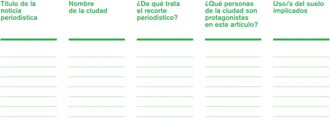 cuadro que los alumnos podrían completar: