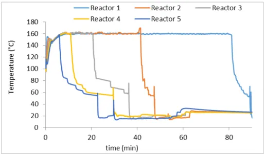 Figure S1. Standard temperature profile followed during the experiments. 