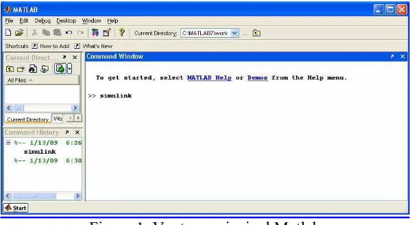 Figura 1. Ventana principal Matlab 