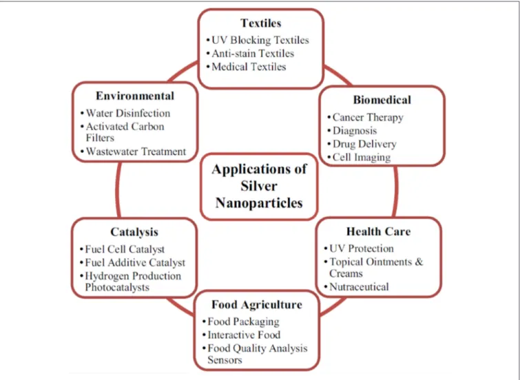 FIGURE 4 | Applications of AgNPs. Reproduced from Keat et al. (2015) with permission of Bioresources and Bioprocessing