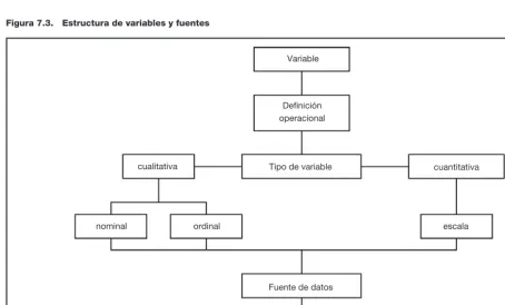 Figura 7.3.Estructura de variables y fuentes