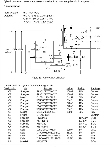 Figure 11.  A Flyback Converter