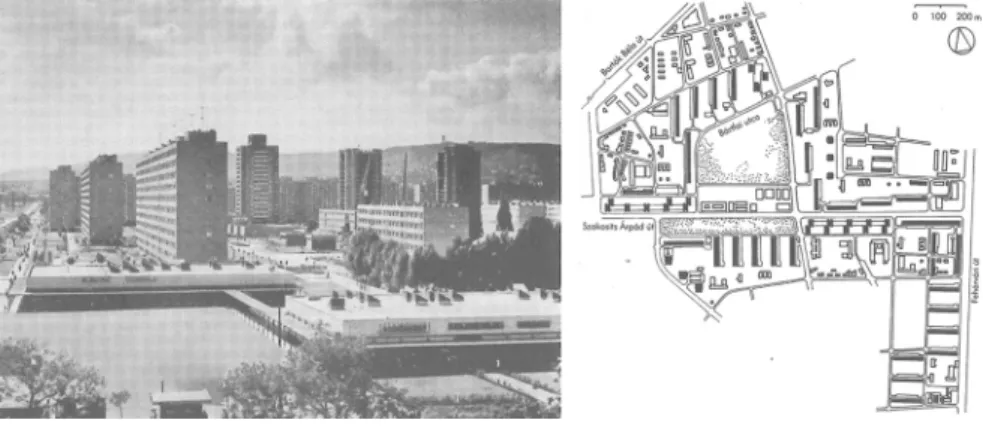 Fig. 2. Urbanización de Kelenföld, Distrito XI. de Budapest. Fuente: Körner y Nagy, 2006, p