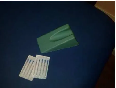 Figura 4. Agujas de punción seca y cuña OMT. 