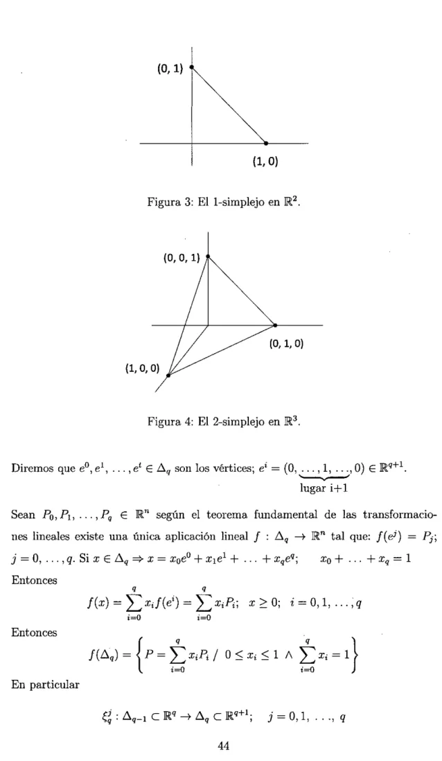 Figura 3: El 1-simplejo en 