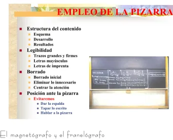 table y desmontable sobre la marcha. Es útil para la explicación de concep-