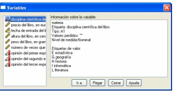 Figura 13: Carpeta Vista de Variables con una nueva variable insertada