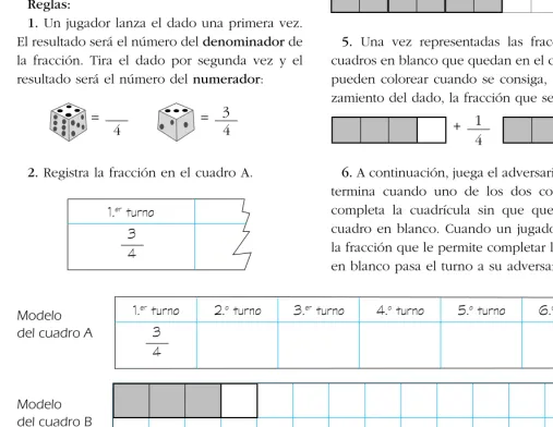 cuadros en blanco que quedan en el cuadro B se 