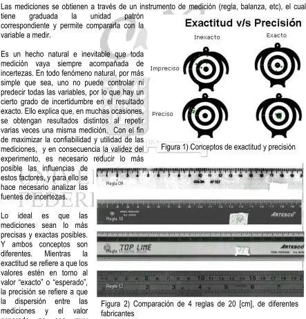 Figura 1) Conceptos de exactitud y precisión 