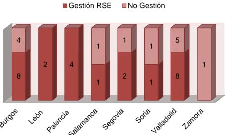 Gráfico 7. Distribución RSE por provincias. 