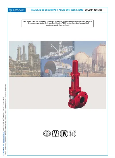 VALVULAS DE SEGURIDAD Y ALIVIO CON SELLO ASME - BOLETIN TECNICO