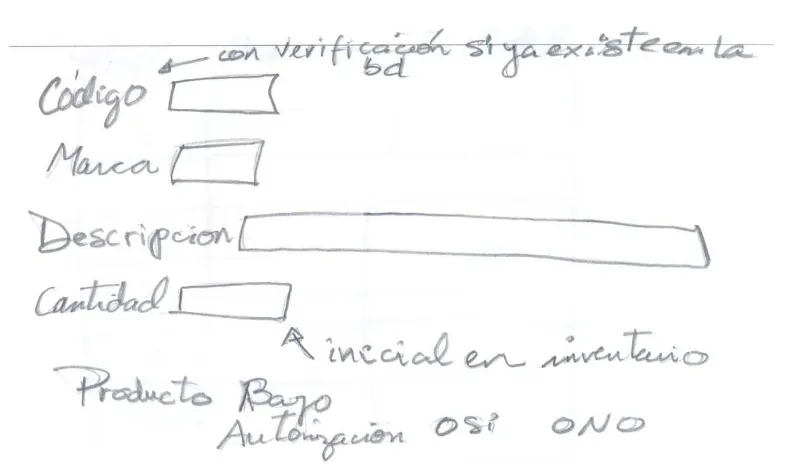 Figura 9: Bosquejo interfaz historia de usuario 11 