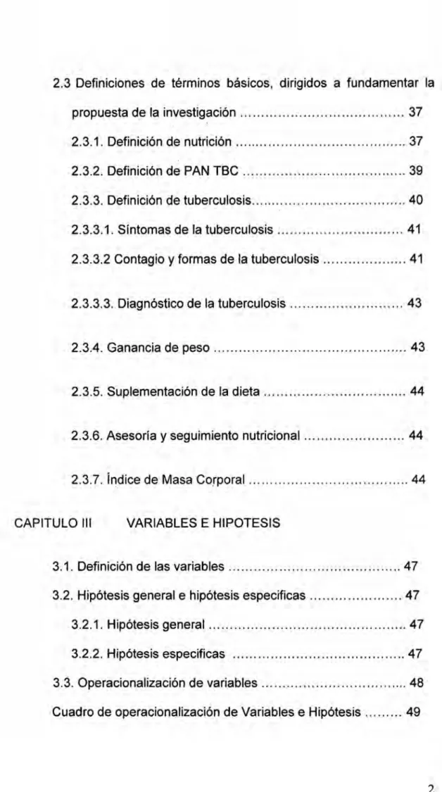 Cuadro de operacionalizacion de Variables e Hipotesis 49