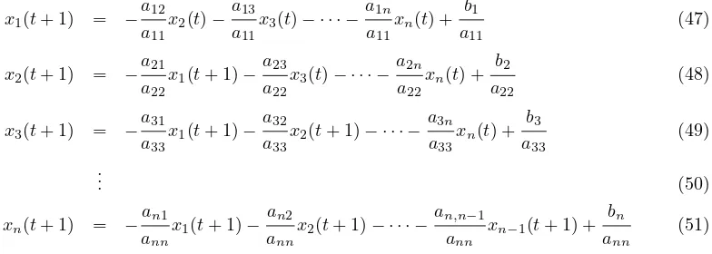 Figura 9: Pseudoc´odigo que implementa el m´etodo de Jacobi para resolver en forma iterativa sistemasde ecuaciones lineales